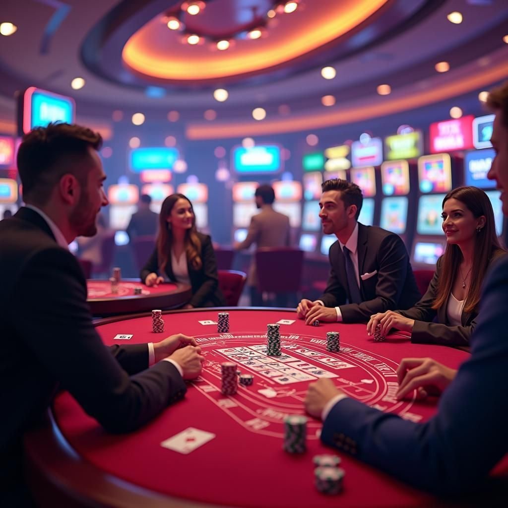 Meja Lightning Baccarat di studio babaslot menampilkan dealer, kartu, dan pengganda yang aktif